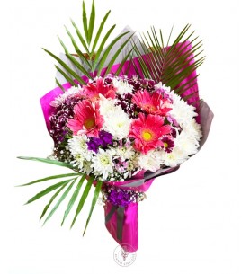 Karışık Kasımpatı ve Gerbera Buketi